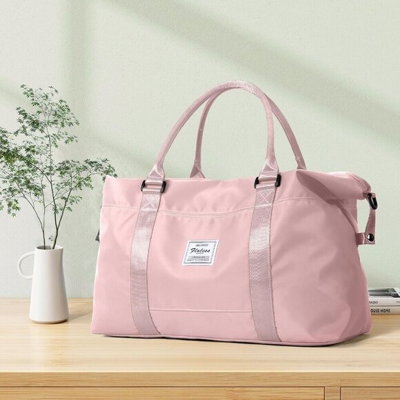 Travel Duffel Bag,Sports Tote Gym Bag,Shoulder Weekender Overnight Bag for Women - Picture 9 of 9